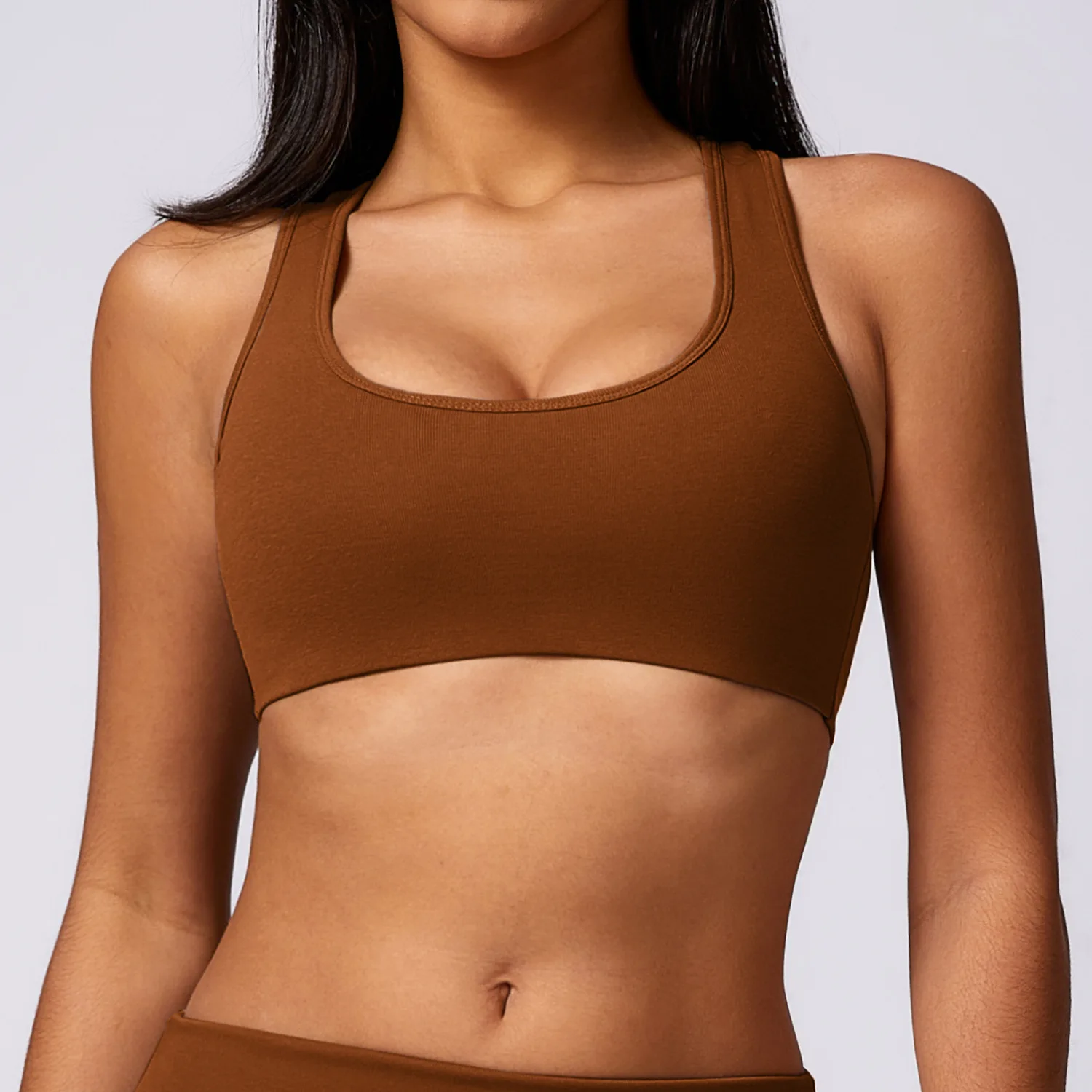 

Comfortable Skin-friendly Sports Stretch Yoga Bra Running Fitness Top Women Shockproof Nude Quick Dry Sports Underwear