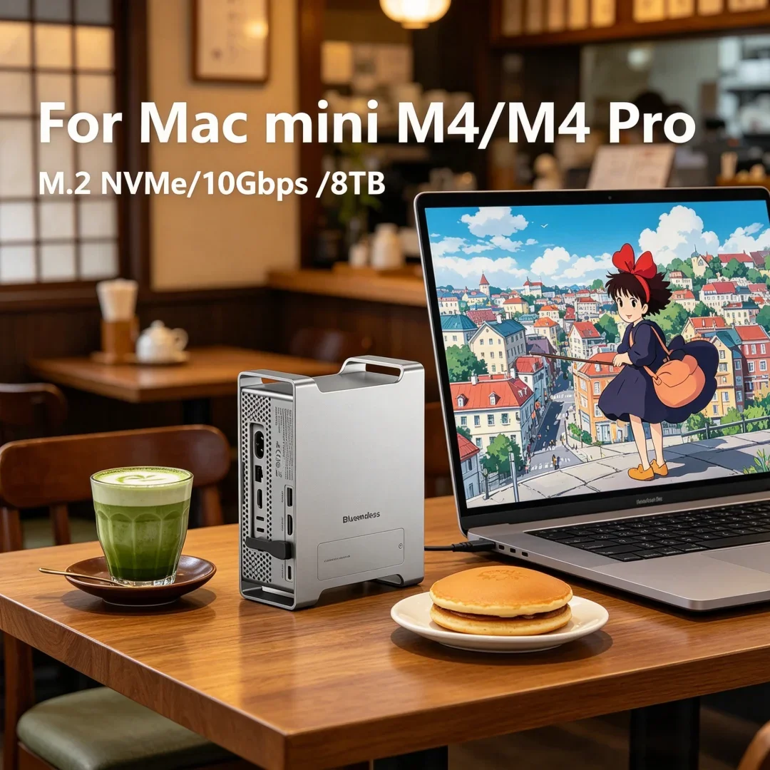 

Unparalleled Sleek Ssd Docking For 2024 MAC Mini M4/M4 Pro Stand with M.2 NVMe SSD Enclosure 4K/60HZ HDMI-Com