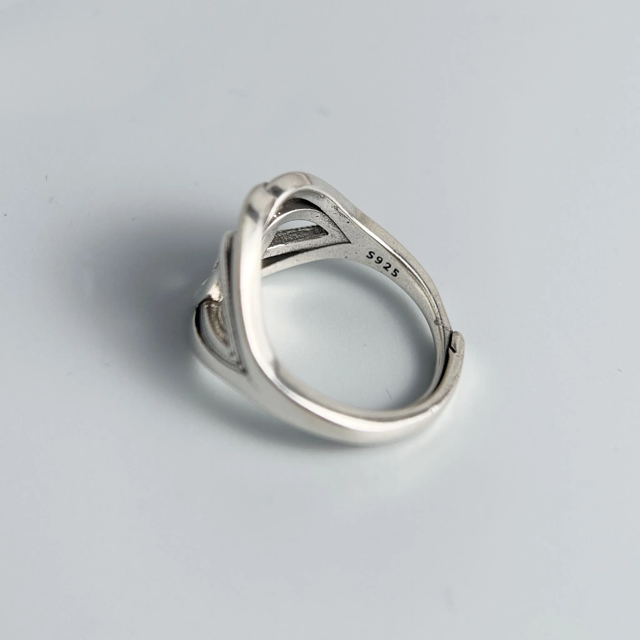 925 Sterling Silver Rings for Women Couple Minimalist Handmade Simple Retro Cross Line Ring Fine Jewelry Gift Prevent Allergy