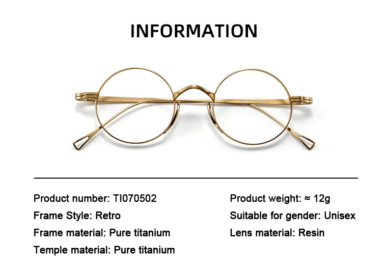 Japanischen Stil Handgemachte Retro Oval Runde Brille Rahmen Männer Reinem Titan Brillen Luxus Blau Licht Beständig Linsen Rahmen – Detail 9