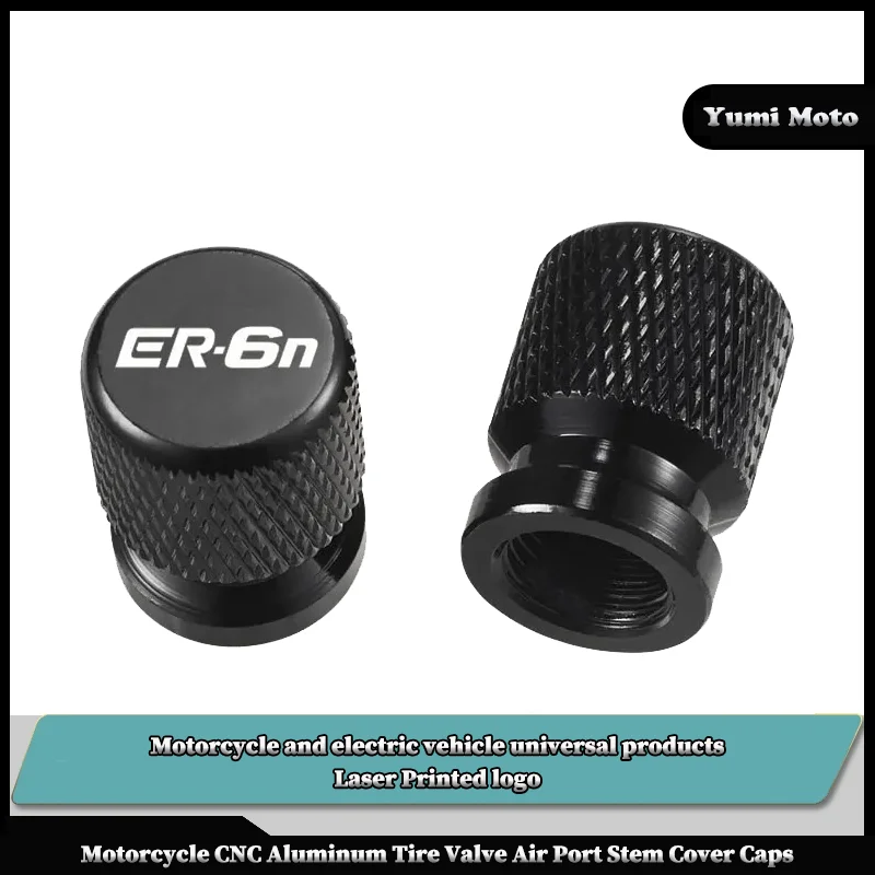 

2Pcs Motorcycle CNC Aluminum Tire Valve Air Port Stem Cover Caps For KAWASAKI ER-6N ER6N ER 6N