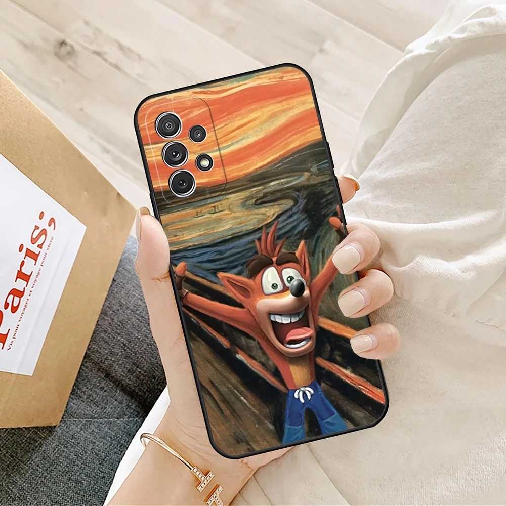 Crash Bandicoot Game Phone Case for Samsung Galaxy S25 S24 S21 S23 S22 S20 Ultra Fe Plus A34 A16 A54 A24 A52 A53 M54 Cover