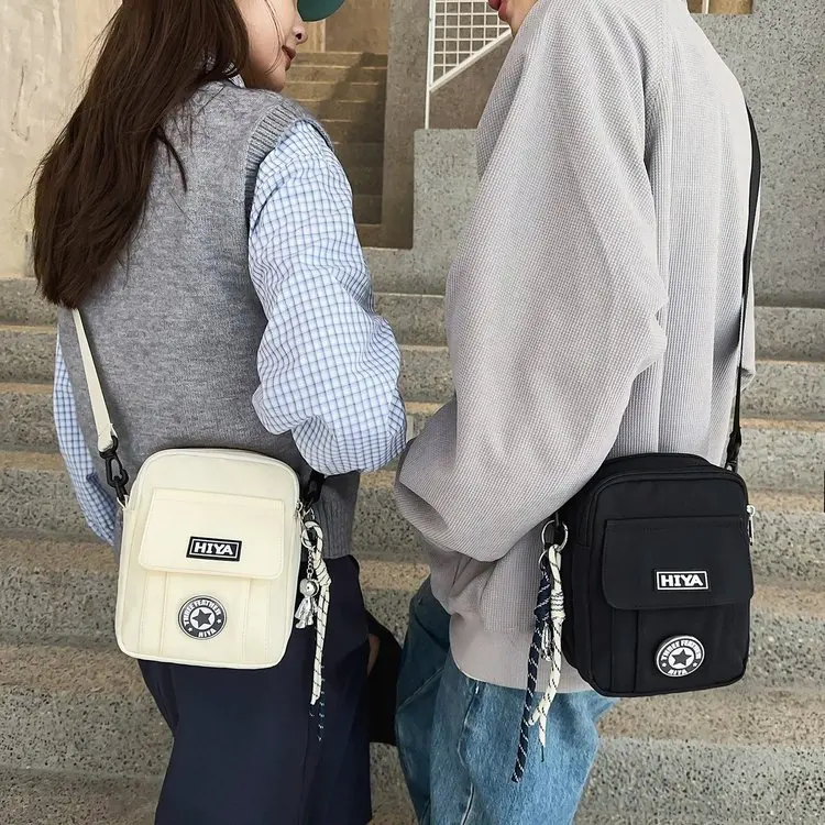 

Повседневная сумка через плечо, легкая пригородная сумка, портативная сумка на одно плечо для мужчин и женщин, сумка для мобильного телефона в японском стиле