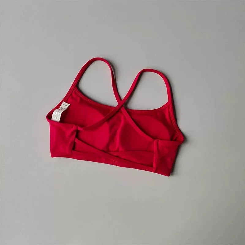Damen-Sport-BH mit überkreuztem Rücken, stoßfest, gerafft, sexy Gym-Lauf-BH, Sommer-Yoga-Weste, bequeme Outdoor-Fitnesskleidung – Detail 10