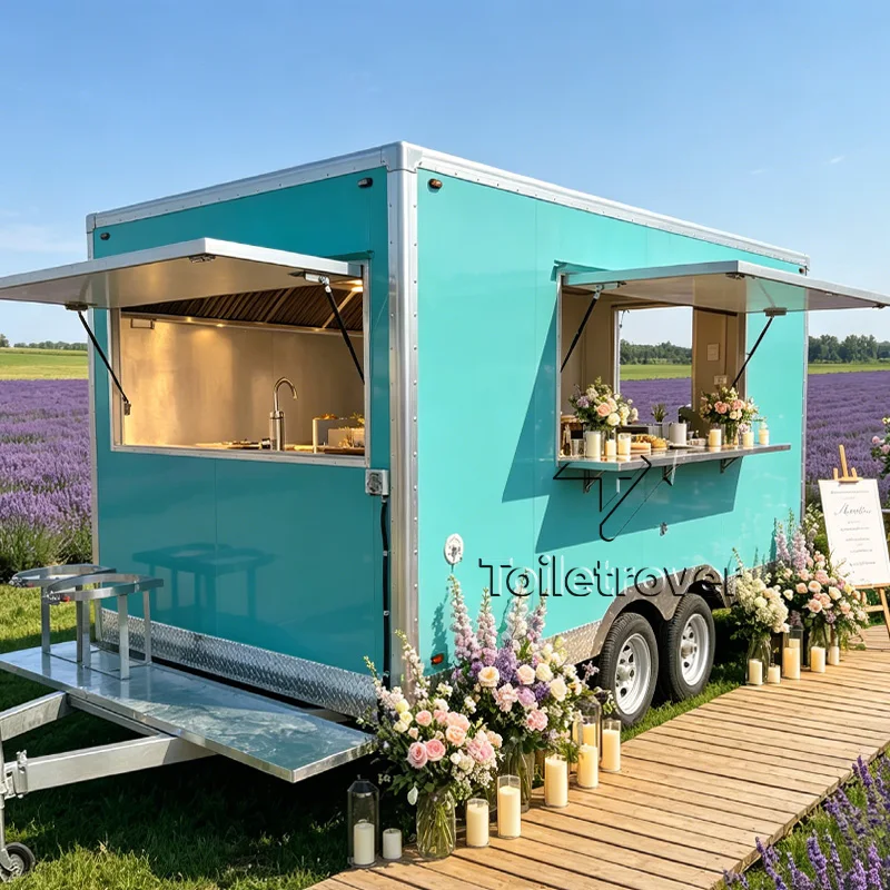 

Wholesale Commercial Food Cart Ice Cream Food Truck Fully Equipped Food Trailer Fast Food Truck with Outdoor Catering Events