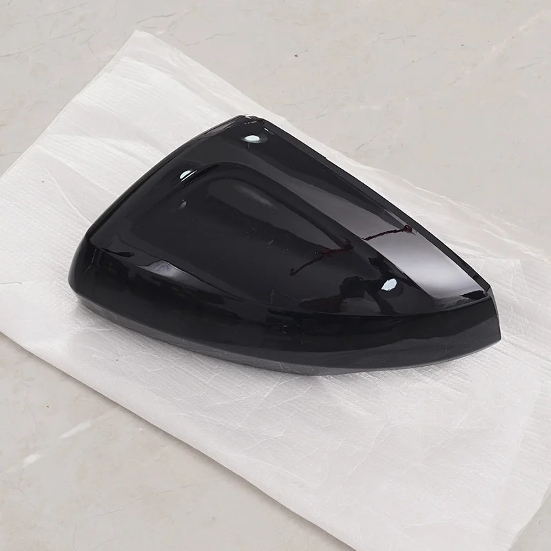 غطاء مرآة الرؤية الخلفية لشركة فولكس فاجن بولو MK6 AW GTI 2019-2023 اليسار اليمين لمعان أسود الجانب الجناح غطاء مرآة استبدال السيارات الملحقات