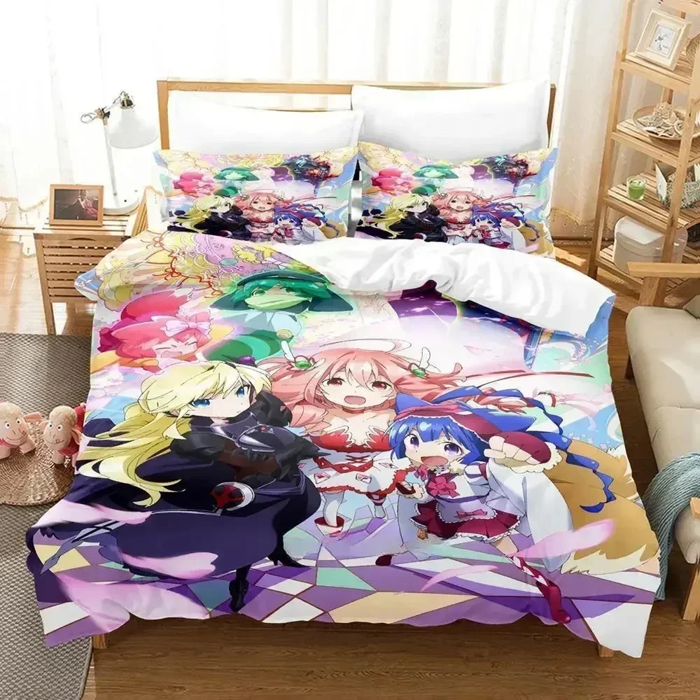Soushin Shoujo Matoi Bedding Set Printed With Pillowcase Bed Duvet Cover Soft Queen King Size Bedclothes Home Adult Kid Bedroom