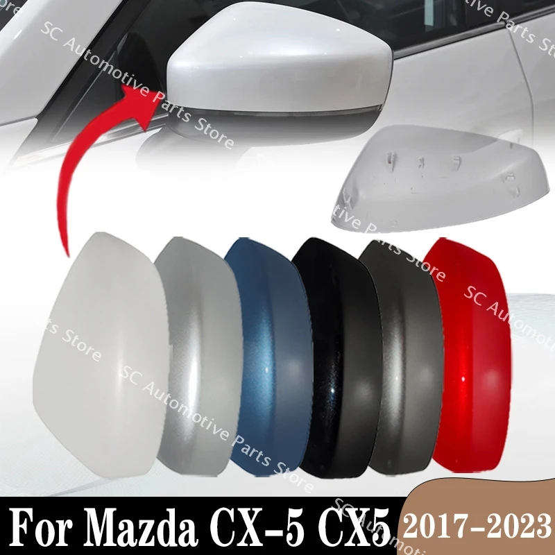 

SC 2Pcs For Mazda CX-5 2017-2023 Auto Car Accessories Side Rearview Mirror Lower Cover Door Mirror Frame Shell Housing Cap