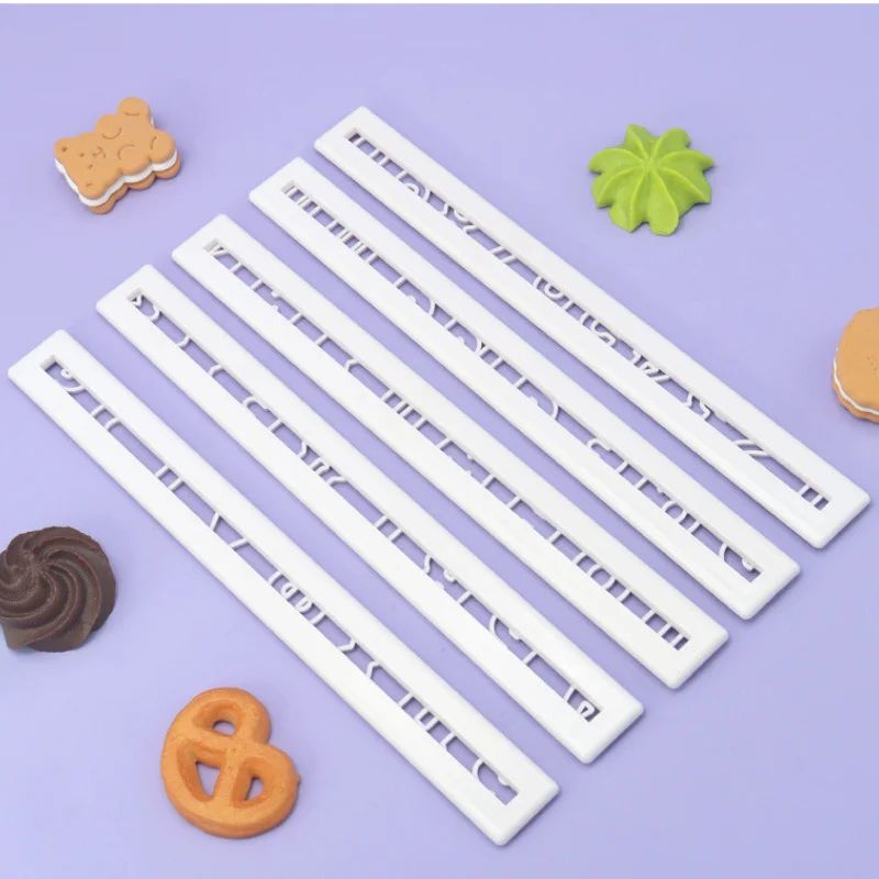 Cake Tool 1 set=5 pcs Russian Alphabet Letters & Numbers Funky Stencil Cutter Set Biscuit Stamp Mould Tool Pastry