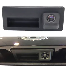 HD Car Trunk Handle Rear View Camera For Volkswagen Sharan Mk2 7N Touran Tiguan Caddy Virtus Vento For SEAT Alhambra 2010~2014