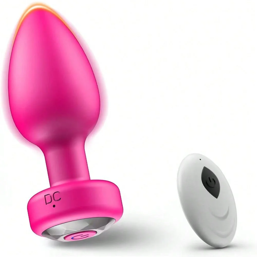 Rose Red Remote Control Vibrating Anal Plug Small Vibrator Butt Plug Sex Toys 10-Speed Silicone Prostate Massager For Women 18+