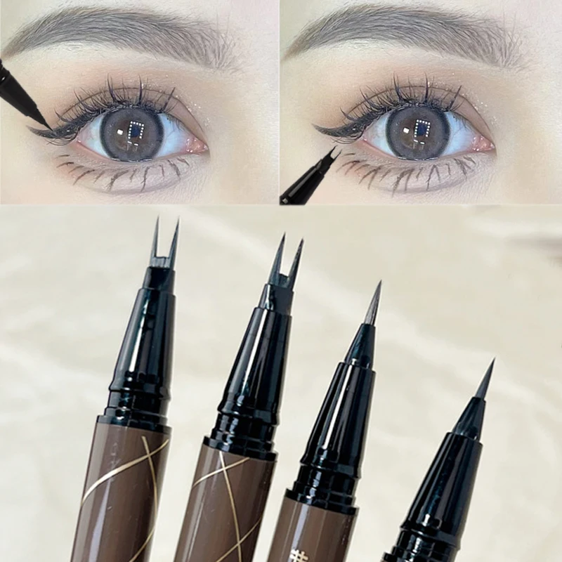 Ultra-Dunne Gladde Vloeibare Eyeliner Potlood Multifunctionele, Waterdichte, Duurzame, Sneldrogende Wimper Wenkbrauw Make-Up Pen Cosmetica