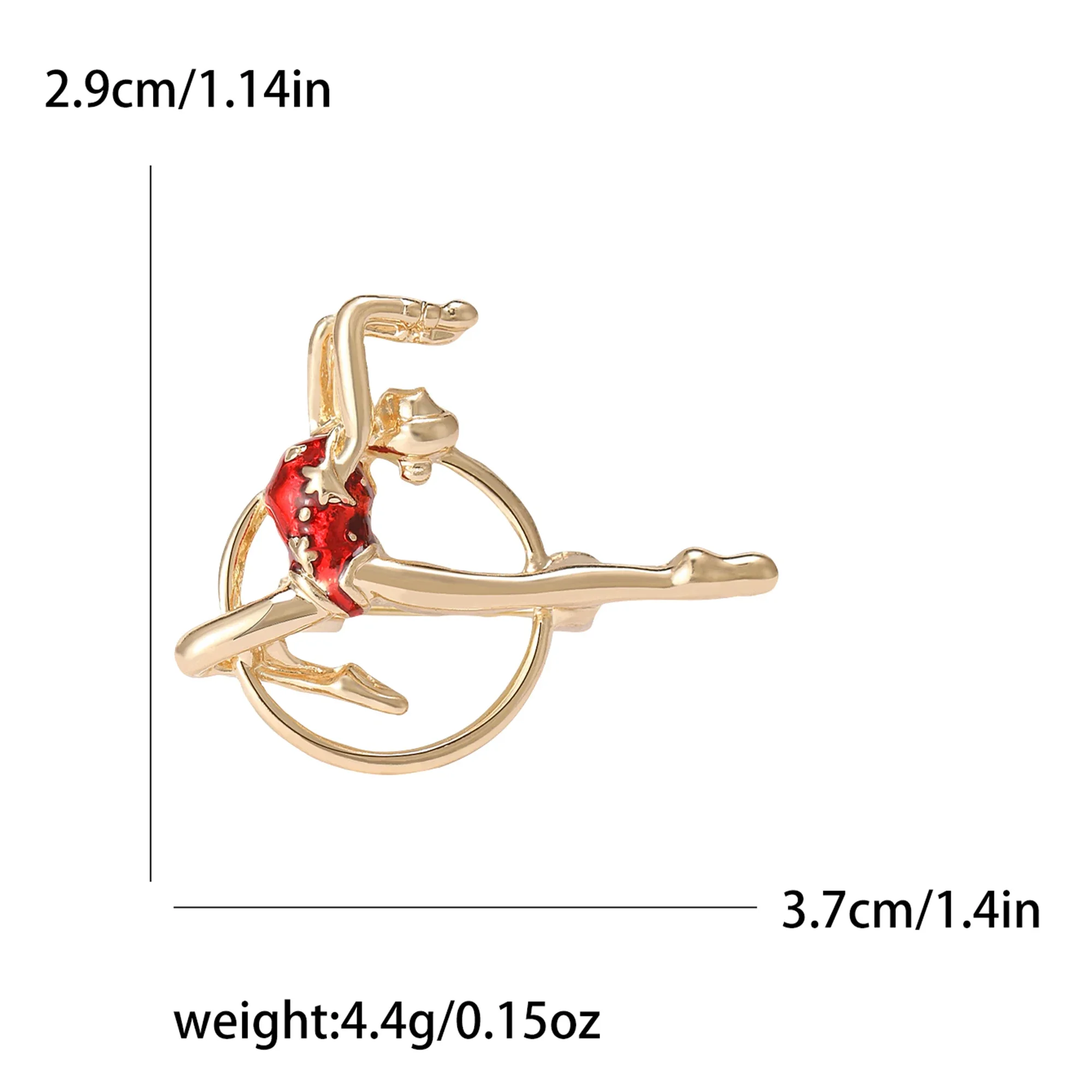 Enamel Gymnastics Girl Pins for Womens Unisex Enamel Figure Brooches Event Party Backpack Decoration Clothes Accessories