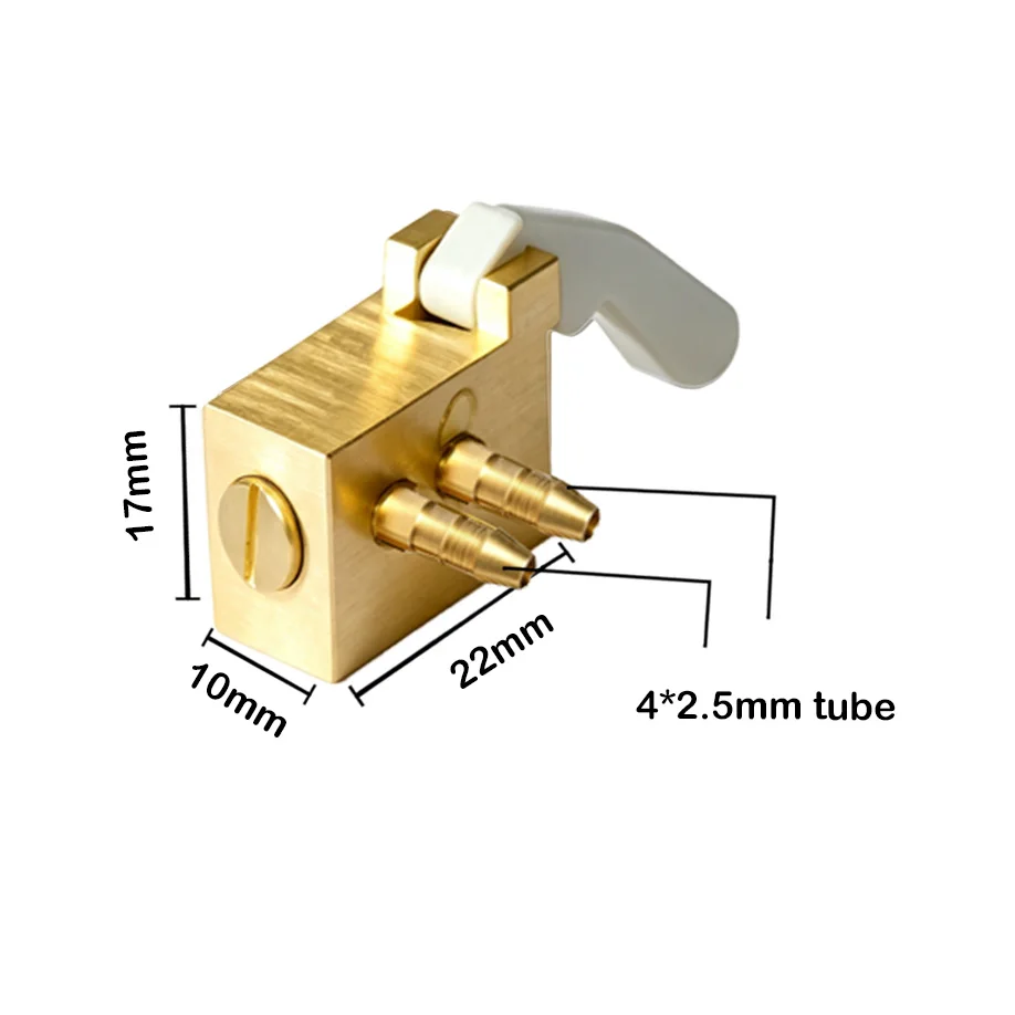 Dentalventil, normalerweise offen/geschlossen, Messing-Fußsteuerventil, passend für 4x2,5mm Schlauch, Ersatzteile für Dentalstuhl.