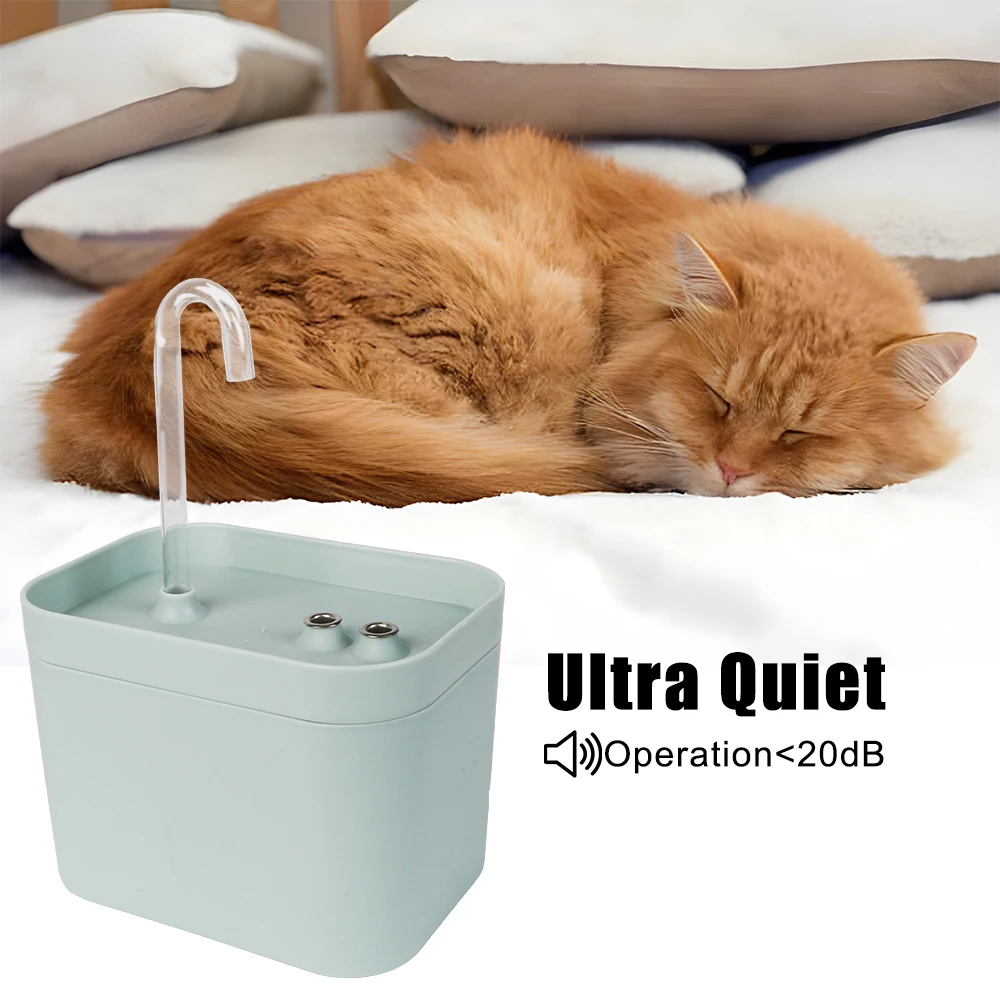 Filtro automatico Fontana per gatti USB elettrica per gatti Distributore d'acqua per animali domestici Bevitore per gatti Ciotola Muto Ricircolo Filtring 1.5L