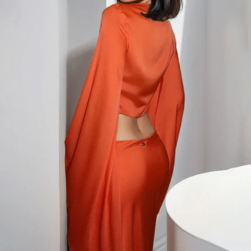 ربيع 2025 بدلة نسائية بحزام طويل Sve V-Ne منخفضة الخصر Dr ow مناسبة للتنقل مادة البوليستر خالية من الحديد...