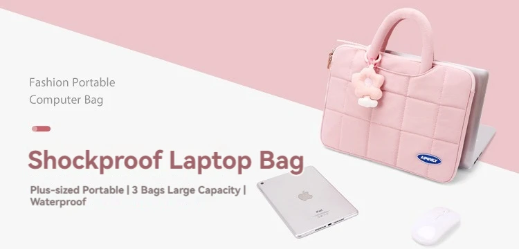 Laptoptasche 13,3 14 15 15,6 Zoll Aktentasche Hülle für MacBook Air Pro Xiaomi Huawei ASUS Notebook-Tasche Herren Damen Tragbare Handtasche – Detail 2