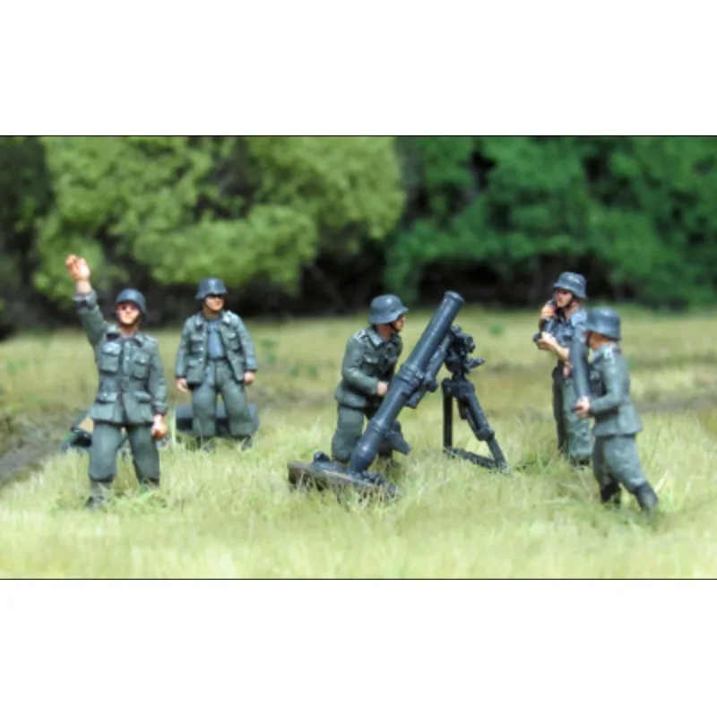 1/72 Scale Diecast Resin Figure Model Kit 12cm Gw42 Mortar and Crew 5 Figures Unpainted