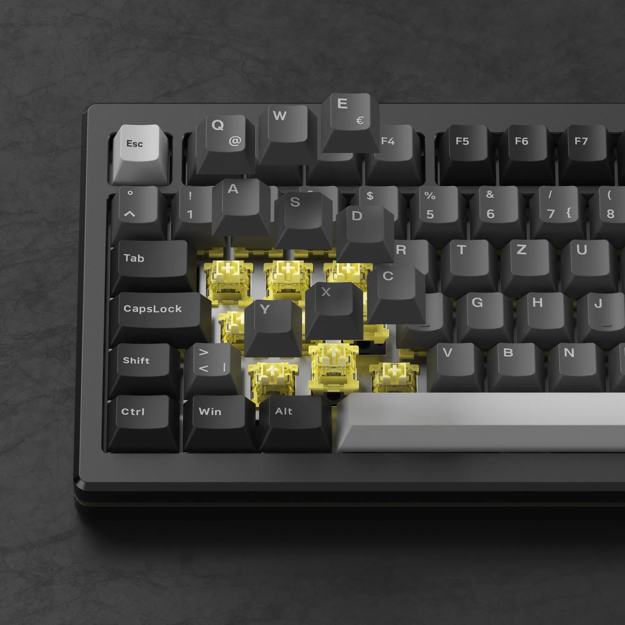 Imagem -04 - Akko Mod007b Ele Prata Preta Gatilho Rápido Teclado Mecânico Rgb 75 83 Chave Magnética Iso-uk de Teclado Nórdico do Jogo