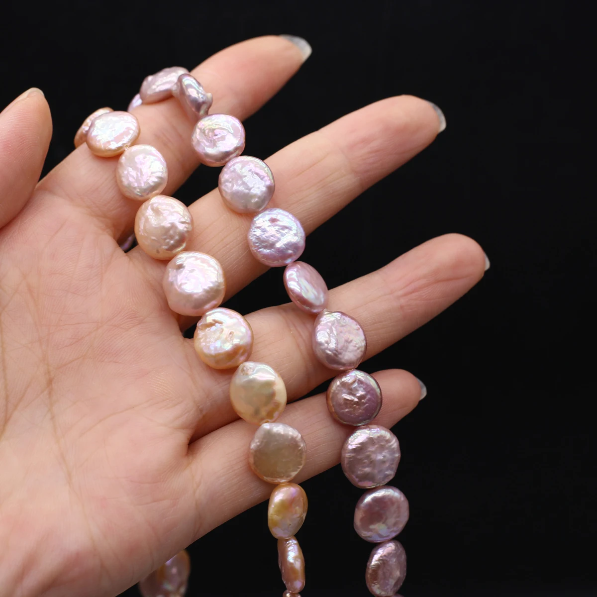 Natural Pearl Baroque Button Beads Exquisite Shape Elegant Appearance for DIY Jewelry Making Handmade Bracelet Necklace