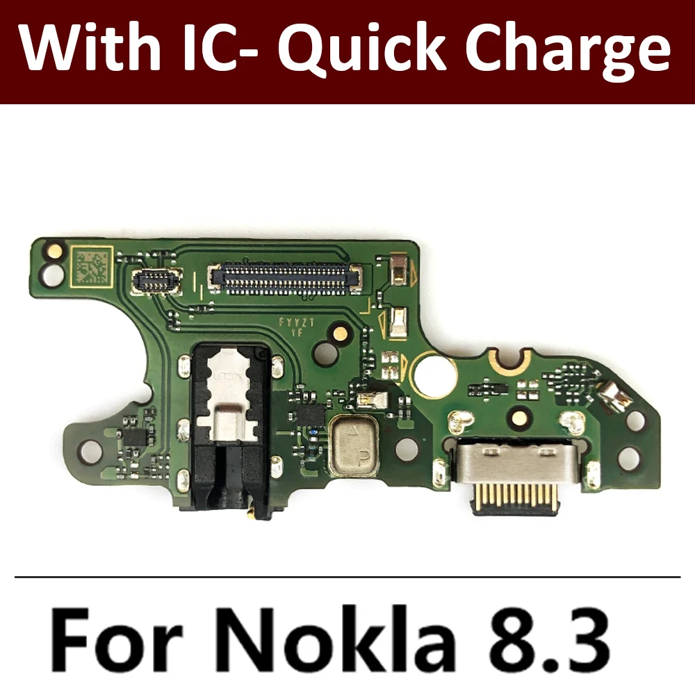 Dock Connector Micro USB Charger Charging Port Flex Cable Board With Microphone For Nokia 8.3 Replacement Parts