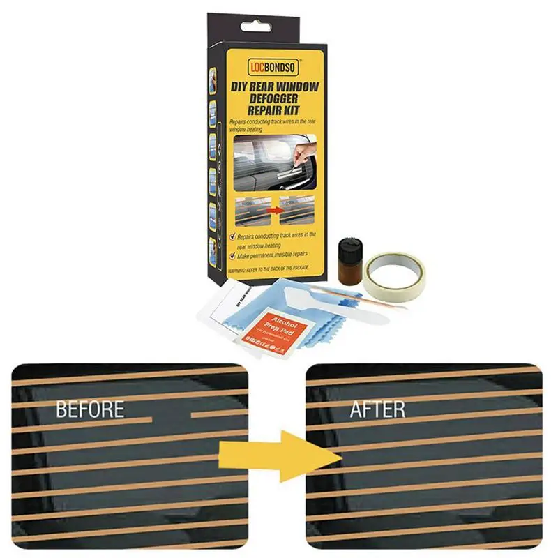 Kit de réparation de dégivreur arrière de voiture, bricolage, conducteur, réparation rapide, dél'offre bueur de pare-brise de fenêtre de voiture, fixe les rayures