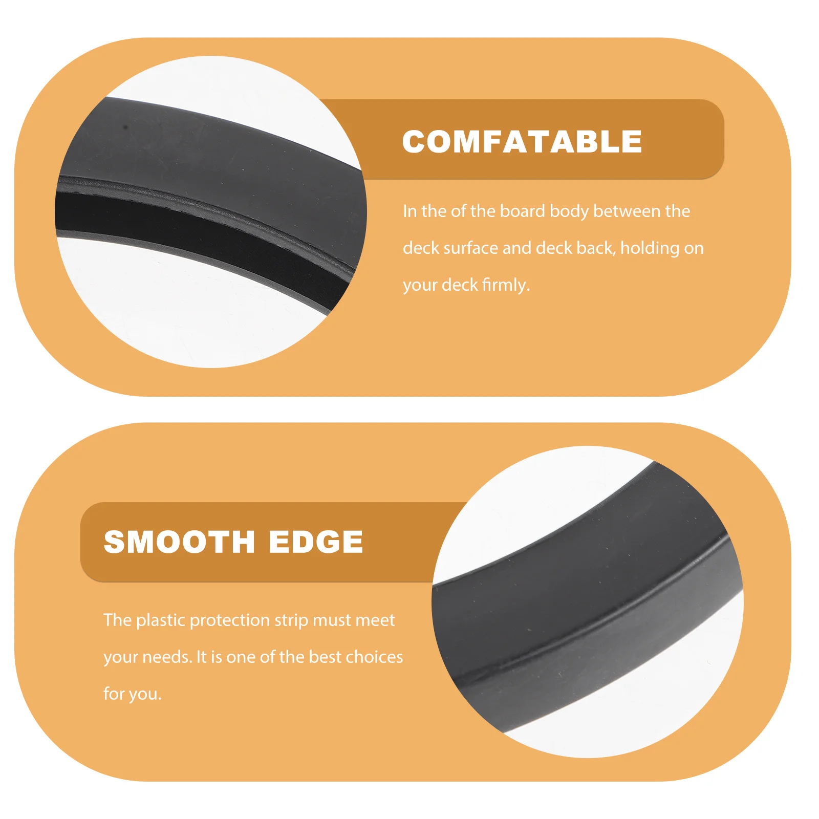 

5 пар защитных полос для скейтборда, U-образные ударопрочные пластиковые бамперы, защита края деки для лонгборда, аксессуары