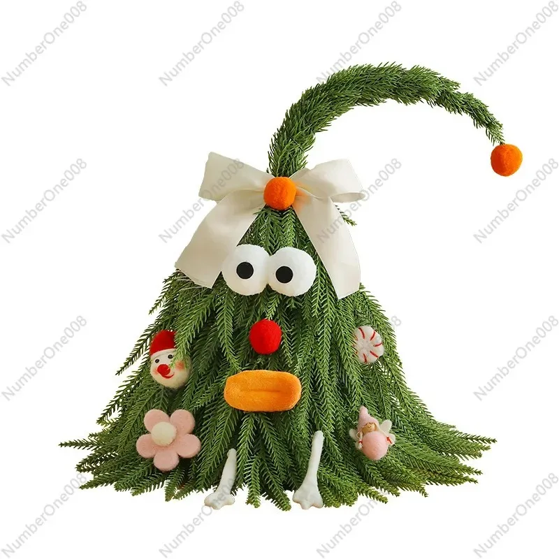 

Миниатюрная елка с качающейся шеей, маленькая настольная елка из ПЭ, милый праздничный декор для стола, украшение для рождественских вечеринок.