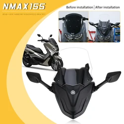 For YAMAHA N-MAX 155 125 NMAX155 NMAX125 N-MAX155 2021-2023 Motorcycle Windscreen Windshield Front Mask Panel Rearview Mirror
