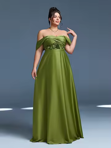 Mgiacy,New Arrival,Tube top,Sequin,Elegant,Large size Evening gown dress,Ruffle,belt,Satin,Long dress,FOR,Dinner party