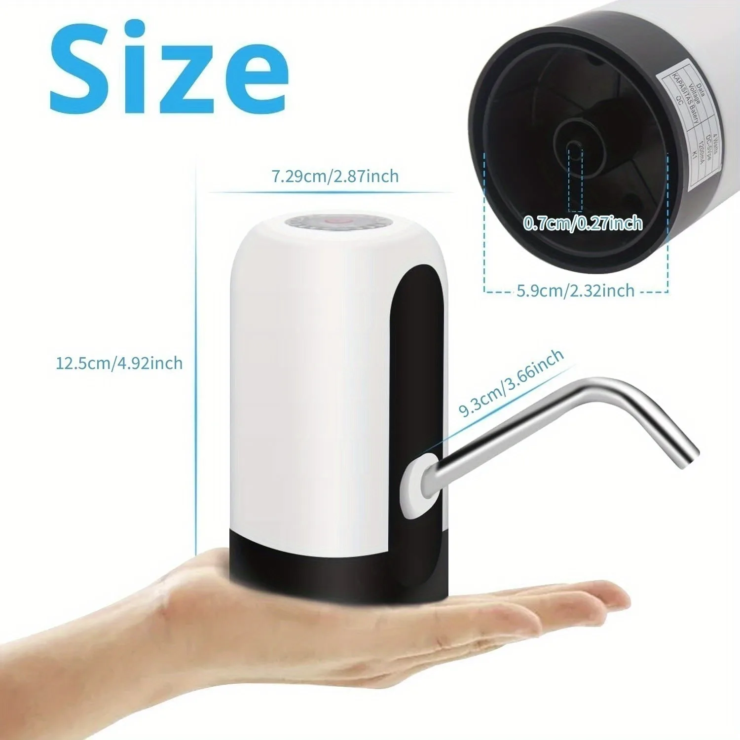 

USB‑Powered Water Dispenser Pump – Portable for 5‑Gallon Jugs, Includes Flexible Hose & On/Off Switch
