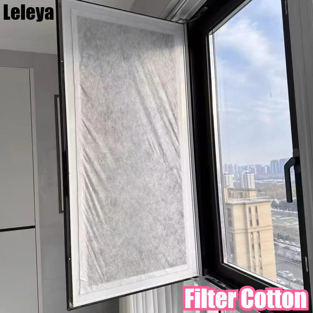 High Density Electrostatic Filter Cotton PM2.5 Removal Anti-Haze Window Screen Reusable Breathable Air Filter for Home Ventila