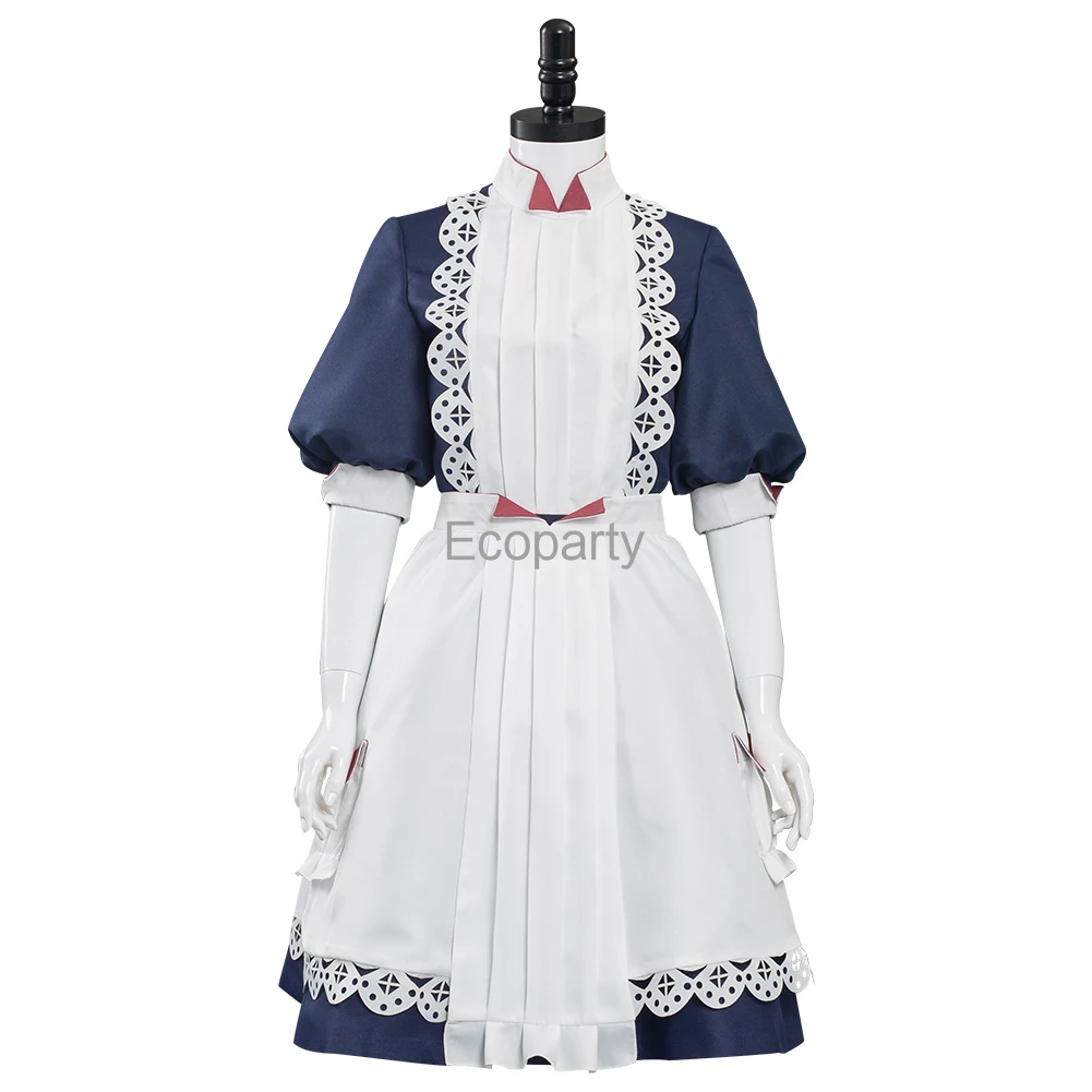 2021 Women Anime Shadows House Emilico Cosplay Princess Maid Half Sleeve Elegant Costume Halloween Carnival Suit