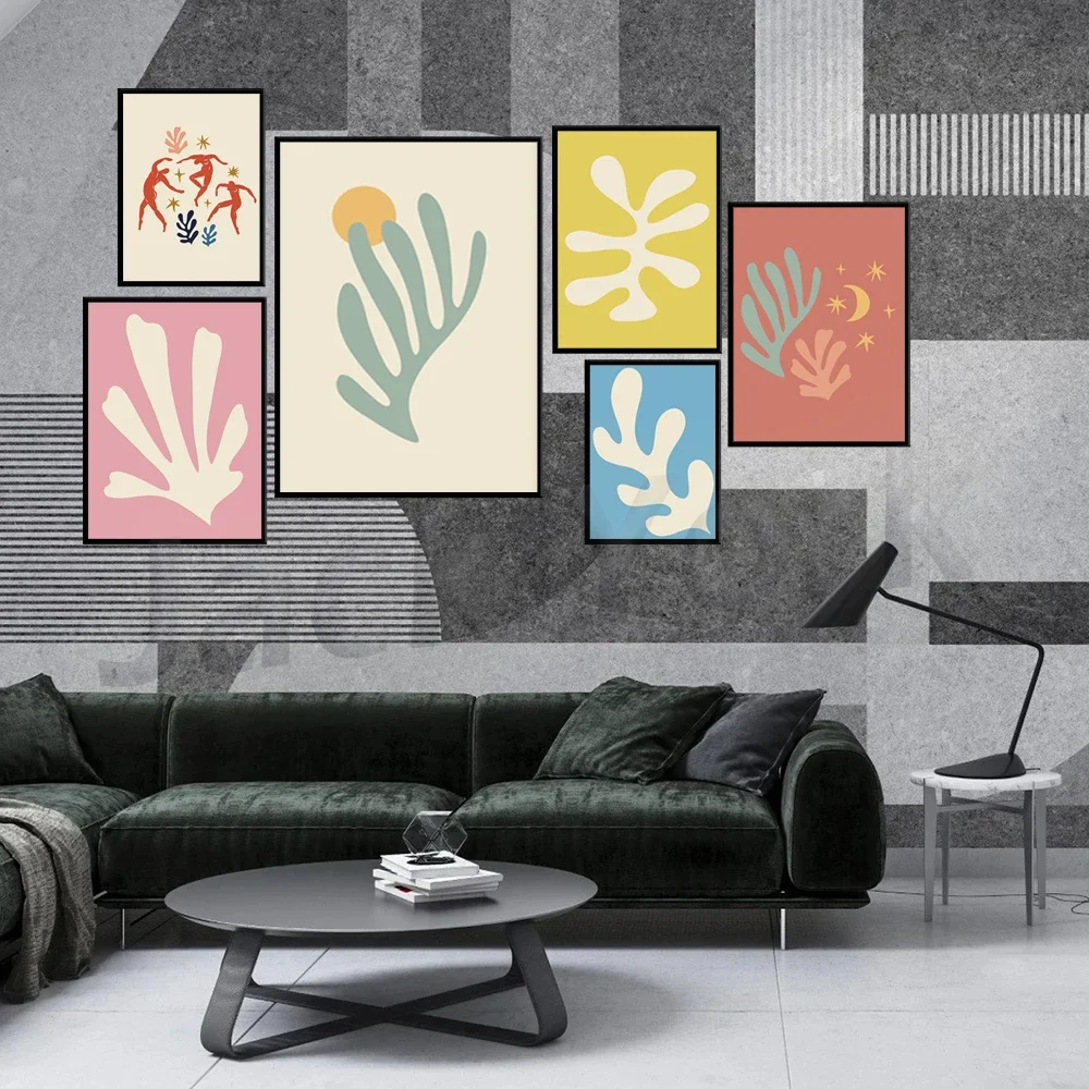 Abstract Cut Out Art Print | Matisse Inspired | Abstract Floral | Unframed | Gallery Wall, Living Room, Bedroom, Gift