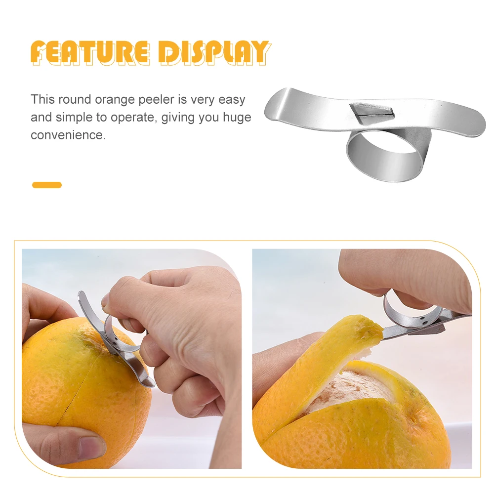 

Peeler Stainless Steel Ring Orange for Home Household Round Fruit