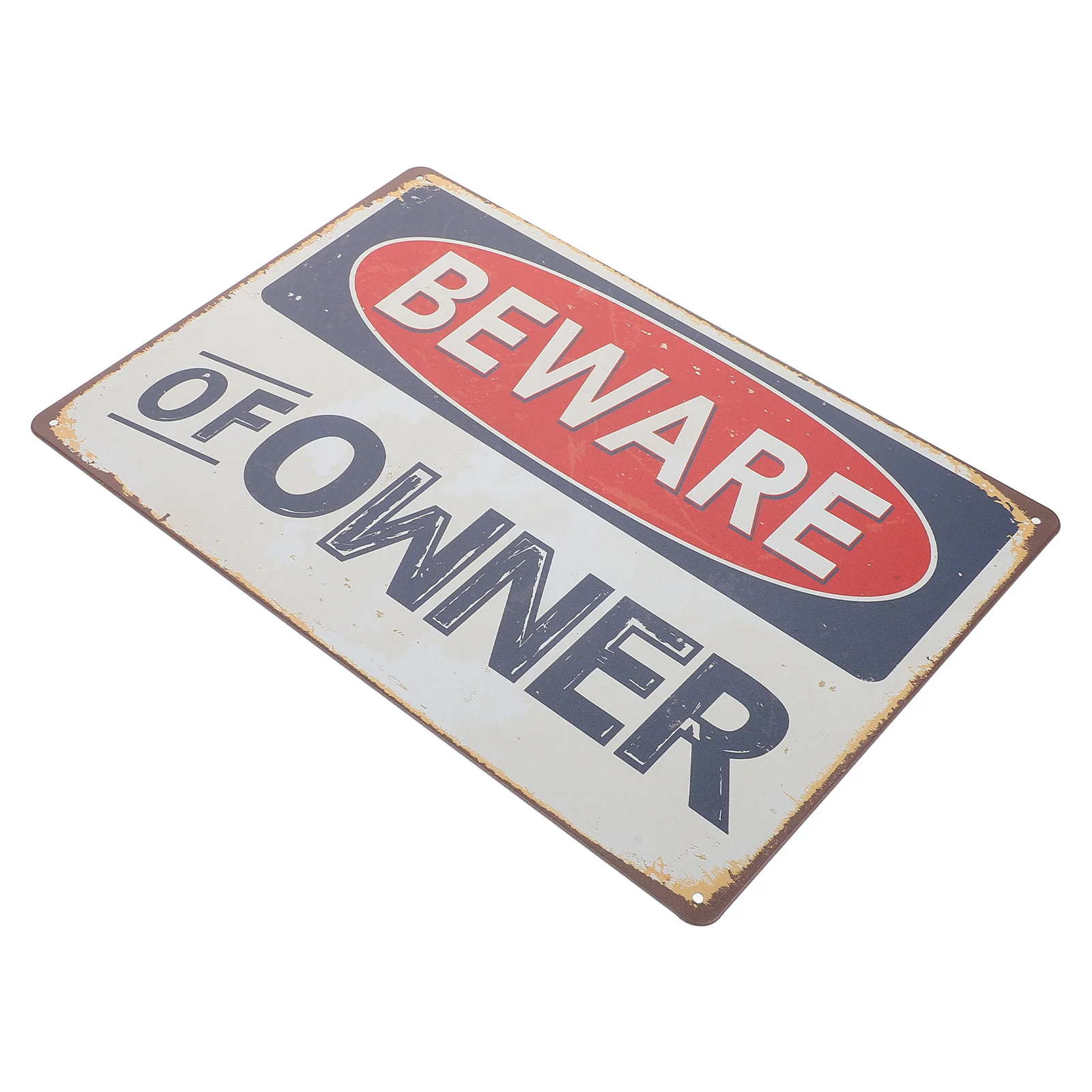 

Metal Tin Beware of Owner Outdoor Warning Sign Wall Decor Funny Caution Yard Garage Kitchen