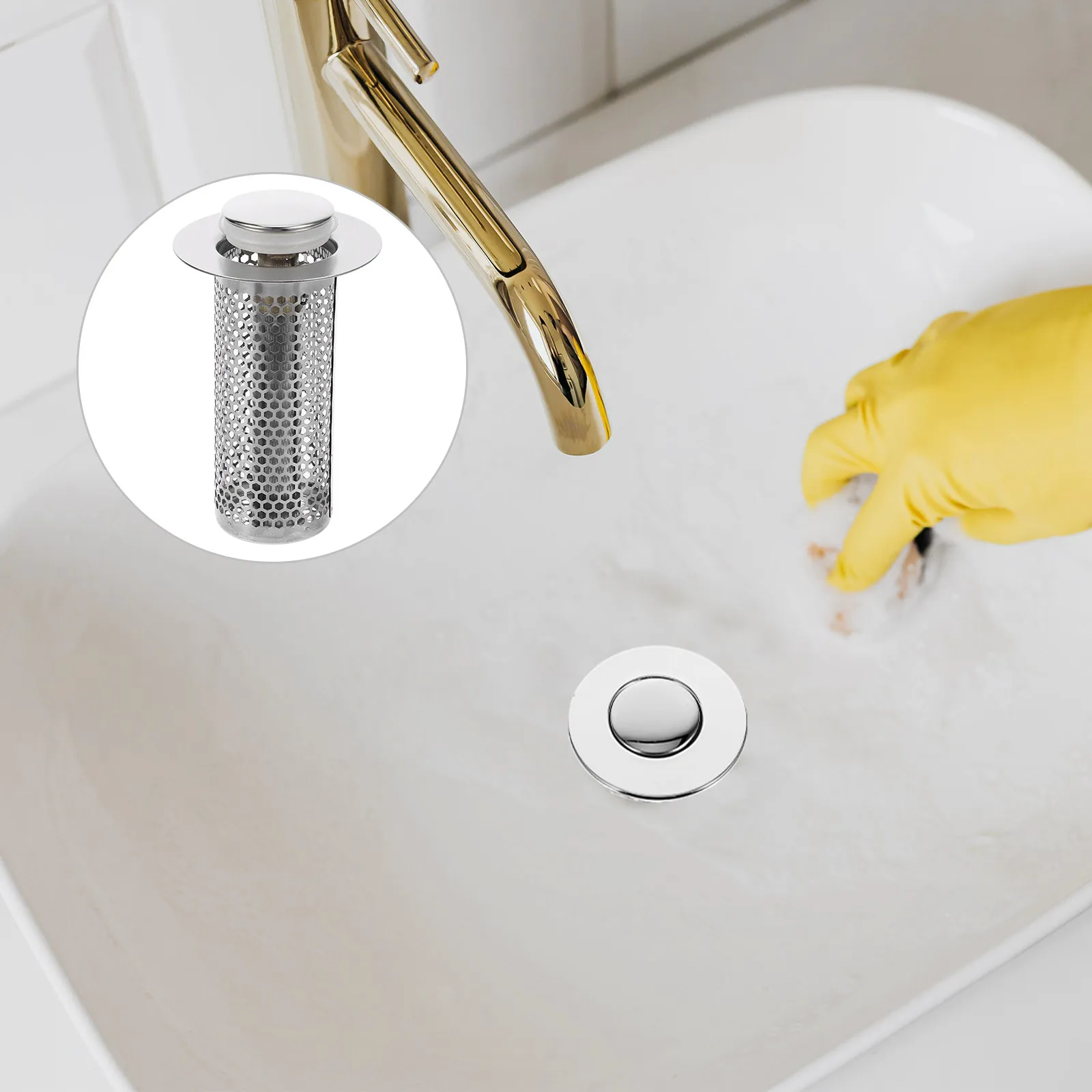 

Copper and Stainless Steel Drain Filter Net for Floor Drain Shower Strainer Mesh Hair Stopper Replacement Home Use