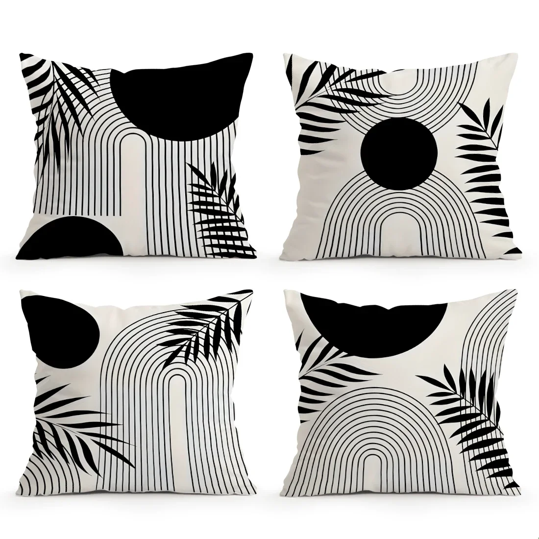 Bohemia black and white geometry Cushions Pillowcase Polyester Cushion Cover Throw Pillow Sofa Pillowcover Home Room Decor