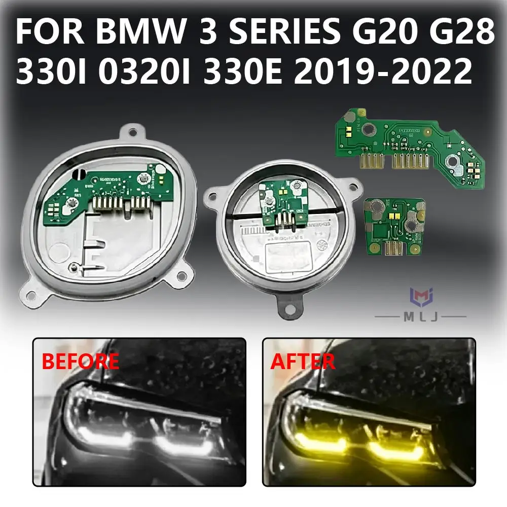 63119883630-63119883631-63119883632-bmw-3シリーズ-g20-g21-g28-320i-330i-2019-2022年式用-ヘッドライト-イエローチップ-led-エンジェルアイ-モジュール