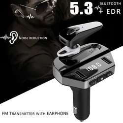 LED Digital Display Bluetooth 5.3 Transmitter Adapter 3.5MM AUX MP3 Player HIFI Audio Adapter For PC TV Car Home Speaker