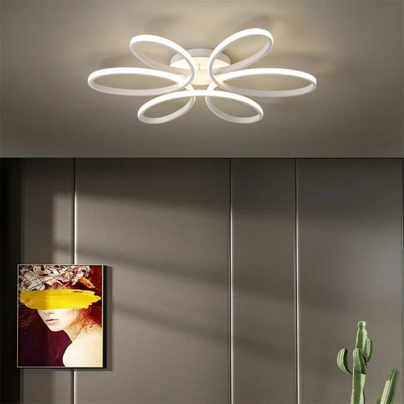 Imagem -02 - Moderno Candeeiro Led Iluminação de Grama Junho Sala Corredor Varanda Villa Quarto Decoração Interior Lâmpadas Preto e Branco Lustre