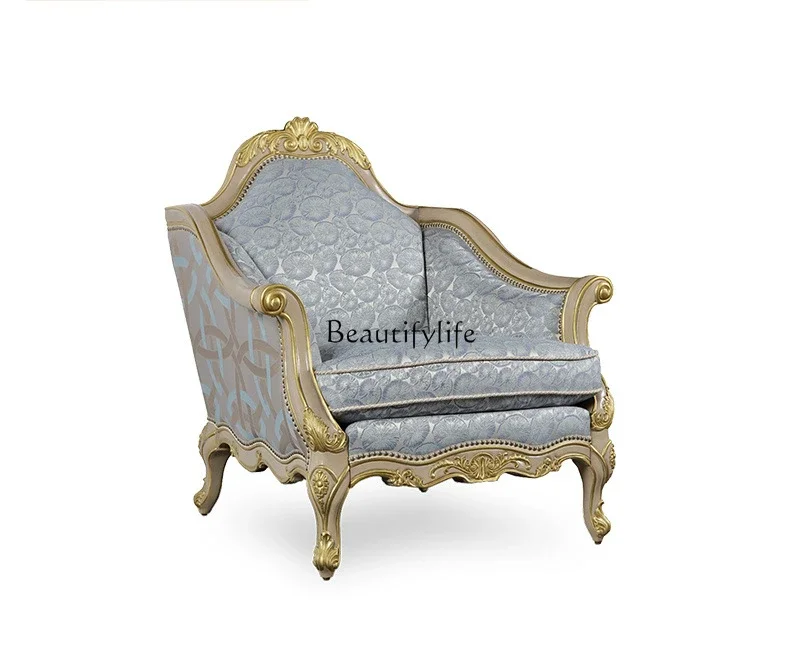 

55ld 38Fabric French fashion living room three-person sofa Fabric sofa light luxury modern