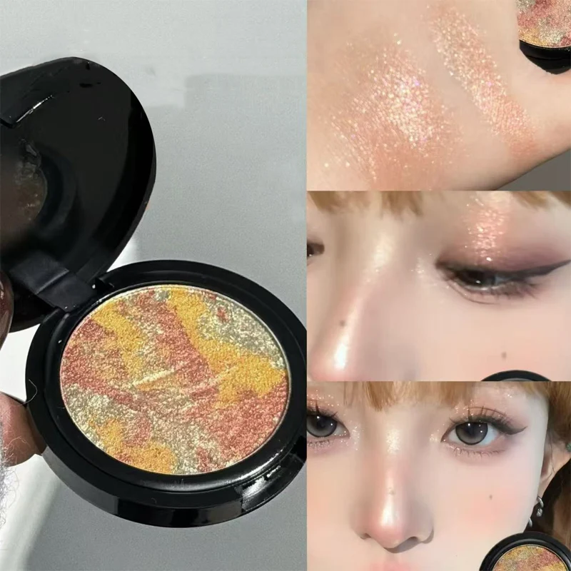 ソフトマーブルアイシャドウクリーム マッシュポテトテクスチャー ブルーホワイトシャンパンメタリックシマーアイシャドウハイライター ブライトンズメイクアップ