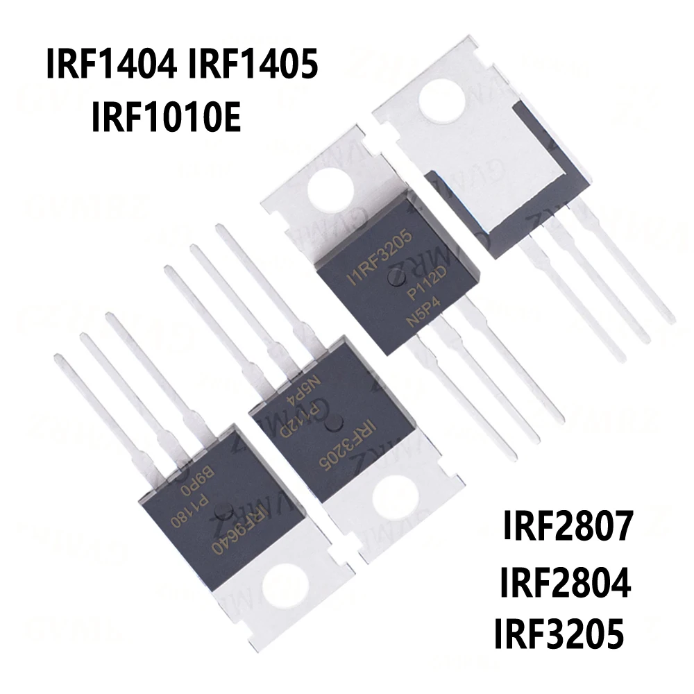 10pcs/lot TO-220 IRF1010E IRF1404 IRF1405 IRF1407 IRF2804 IRF2807 IRF3205 IRF3708 IRF3710 IRF3808 IRF4905 IRF5210 IRF5305 TO-220