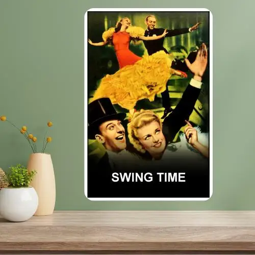 Swing Time Metal Movie Poster Sign
