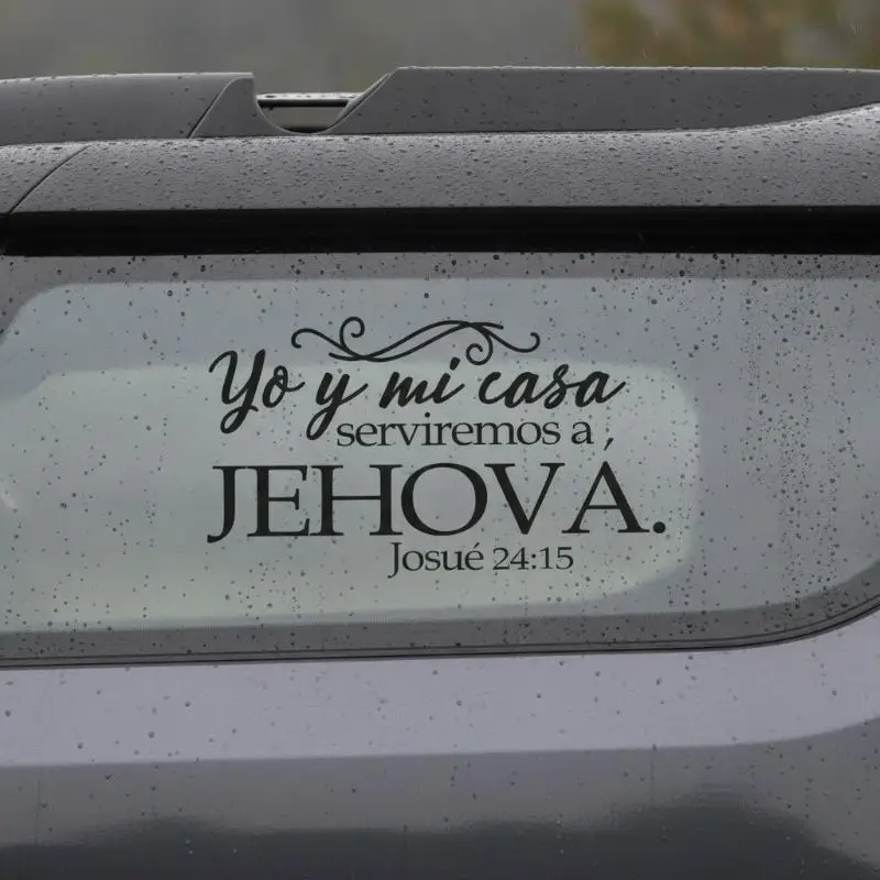 2026 New Spanish Verse Car Decal Sticker Rear Window Bumper Decorative Stickers Distinctive Water-slide Decal Decor