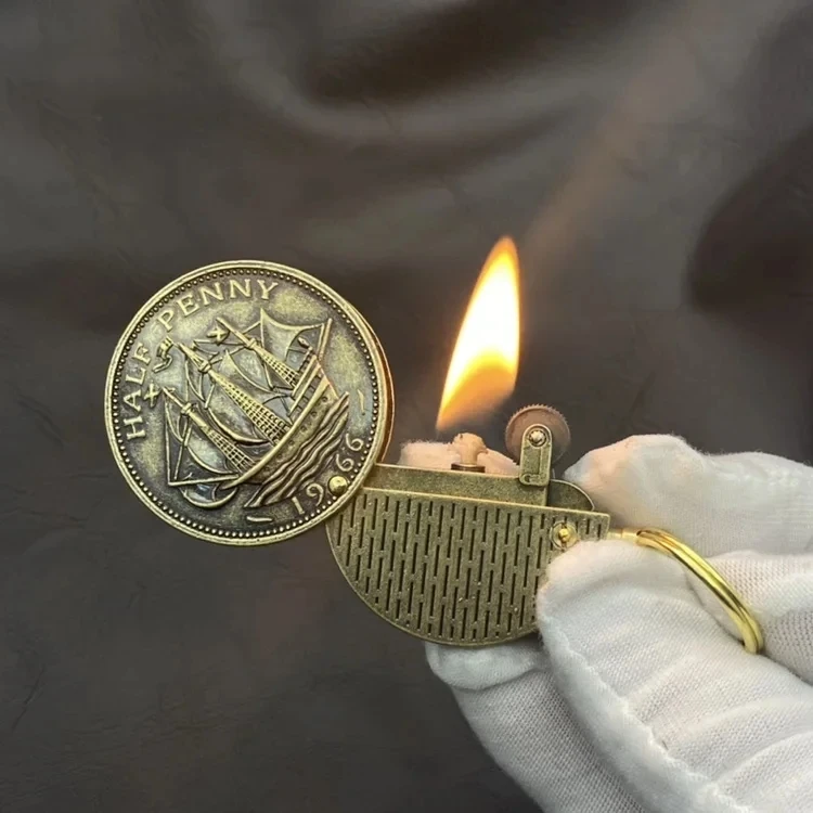 Zorro Neue Retro-Münz-Schlüsselanhänger-Feuerzeug-Kollektion Raucheranzünder Lustige Gadgets Exquisite Geschenke Tragbare Niedliche Geschenke für Männer – Detail 8