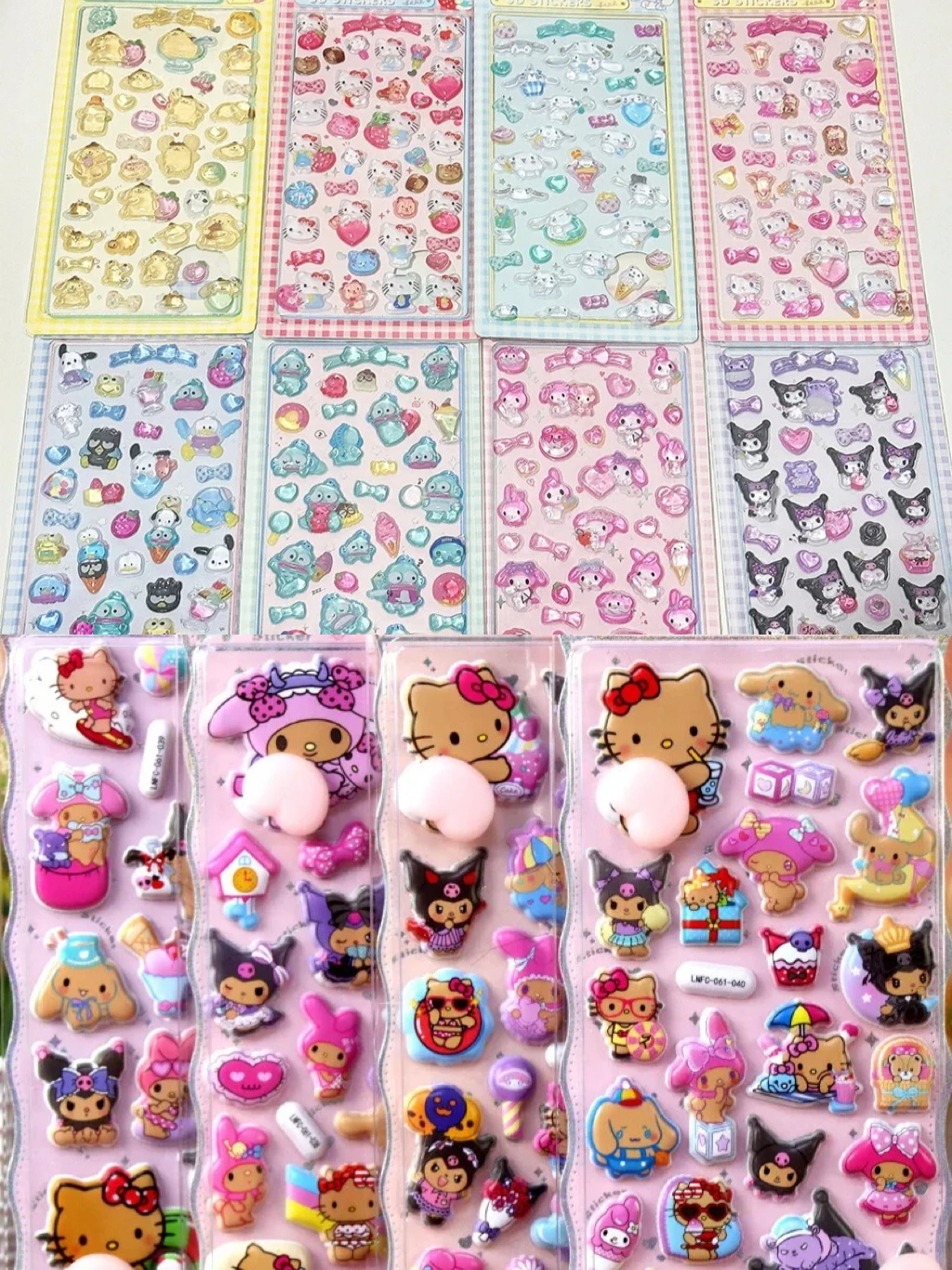 สติกเกอร์ 19 แบบ สไตล์ 3 มิติ ลายชินจัง คิตตี้ แบบติดแน่น สำหรับติดกระเป๋า ของขวัญสำหรับเด็กผู้หญิง ของสะสมสำหรับแฟนคลับ