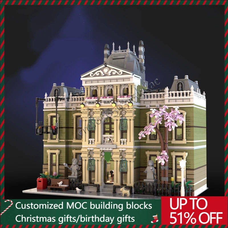 

4251 шт., городские уличные вид, Moc, строительные блоки, природный музей истории, плюс модель, технология, кирпичи, сделай сам, сборная игрушка, подарок на день рождения