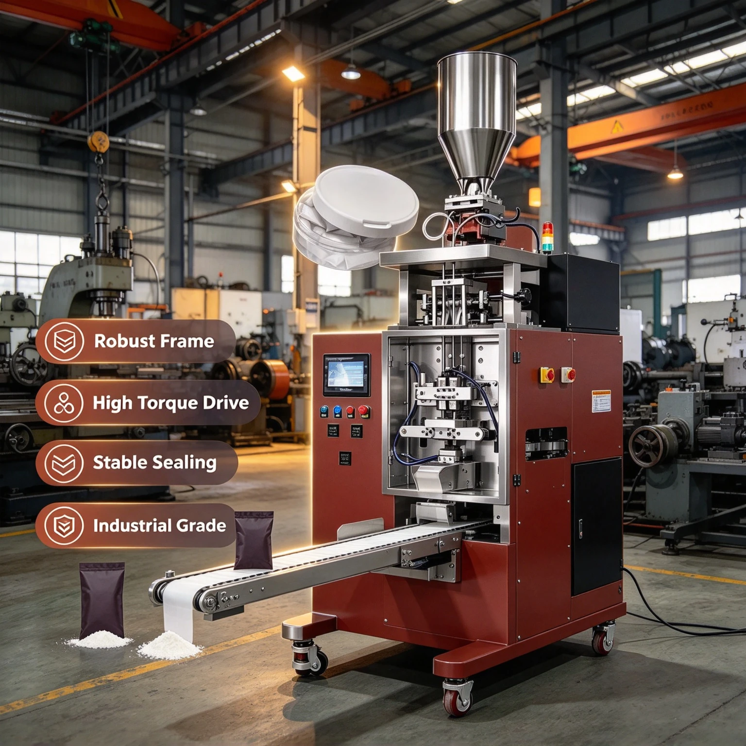 Weighing Type Packing Machine Online Check Micro Powder Non-woven Filter Sachet Packaging Equipment Customized